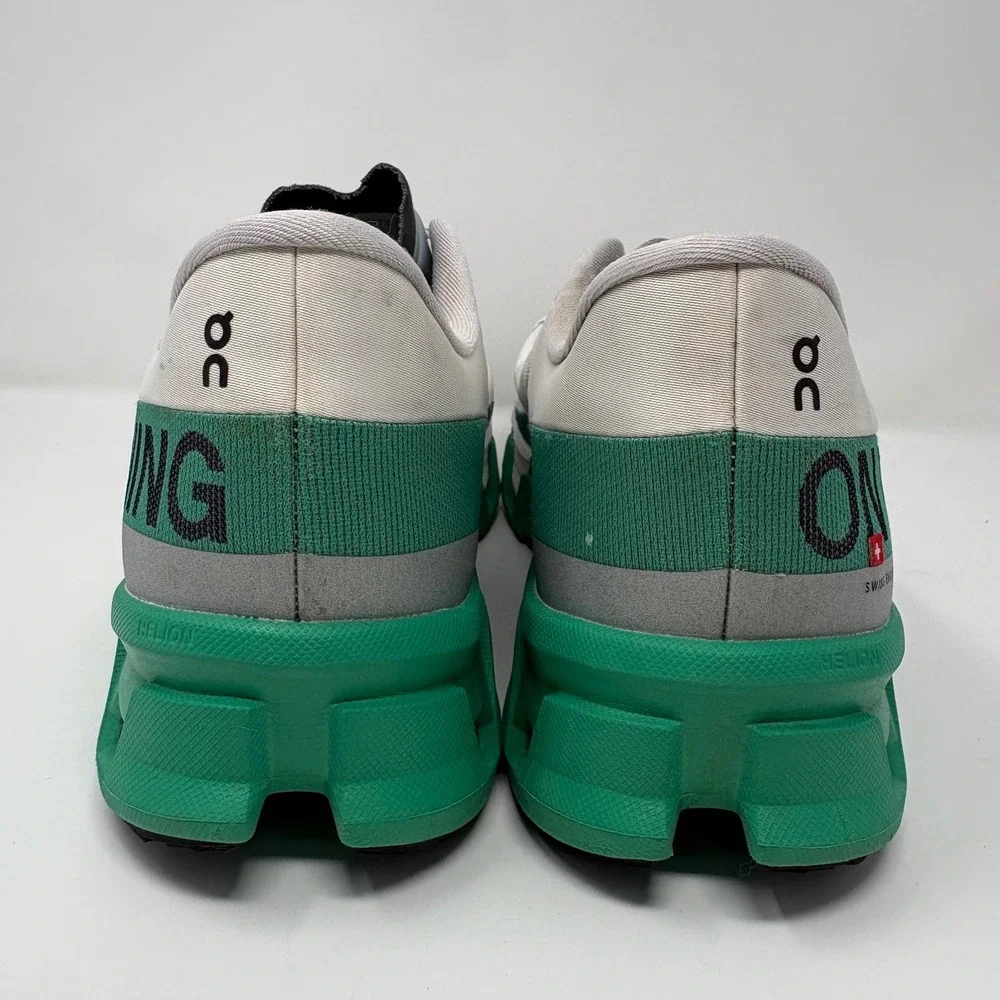 On Cloudmonster Hyper Men's Size 13 White Green Running Shoes (3ME10131560)